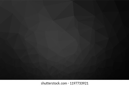 Dark Silver, Gray vector hexagon mosaic template. Colorful illustration in abstract style with gradient. A completely new design for your business.
