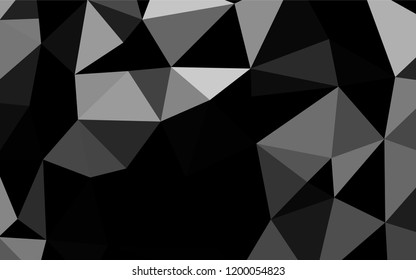 Dark Silver, Gray vector hexagon mosaic texture. Glitter abstract illustration with an elegant design. The polygonal design can be used for your web site.