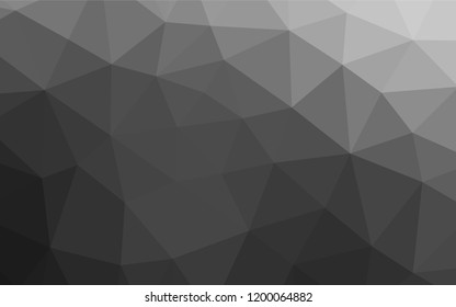 Dark Silver, Gray vector hexagon mosaic template. Creative illustration in halftone style with gradient. The completely new template can be used for your brand book.