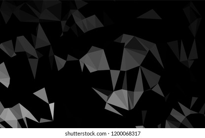 Dark Silver, Gray vector hexagon mosaic template. Brand new colored illustration in blurry style with gradient. The elegant pattern can be used as part of a brand book.