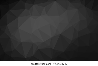 Dark Silver, Gray vector hexagon mosaic texture. A vague abstract illustration with gradient. Brand new design for your business.