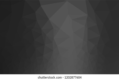 Dark Silver, Gray vector hexagon mosaic template. Colorful illustration in abstract style with gradient. The completely new template can be used for your brand book.
