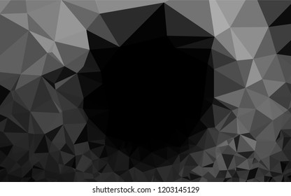 Dark Silver, Gray vector hexagon mosaic texture. Shining colored illustration in a Brand new style. Brand new design for your business.