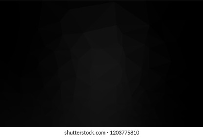 Dark Silver, Gray vector hexagon mosaic cover. A sample with polygonal shapes. The best triangular design for your business.