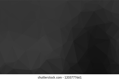 Dark Silver, Gray vector hexagon mosaic texture. Brand new colored illustration in blurry style with gradient. The template can be used as a background for cell phones.