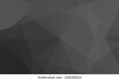 Dark Silver, Gray vector hexagon mosaic texture. Creative illustration in halftone style with gradient. The polygonal design can be used for your web site.
