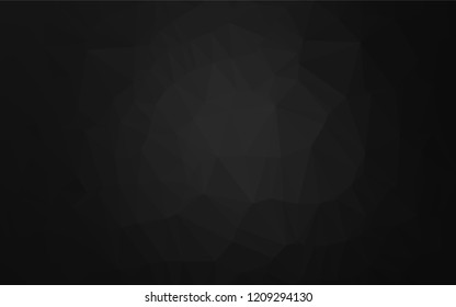 Dark Silver, Gray vector hexagon mosaic cover. Colorful abstract illustration with gradient. The textured pattern can be used for background.