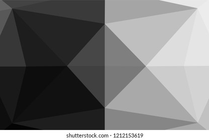 Dark Silver, Gray vector hexagon mosaic texture. Creative illustration in halftone style with gradient. The polygonal design can be used for your web site.