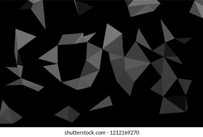 Dark Silver, Gray vector hexagon mosaic cover. Creative geometric illustration in Origami style with gradient. The elegant pattern can be used as part of a brand book.