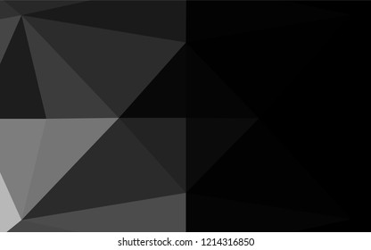 Dark Silver, Gray vector hexagon mosaic template. A sample with polygonal shapes. The polygonal design can be used for your web site.