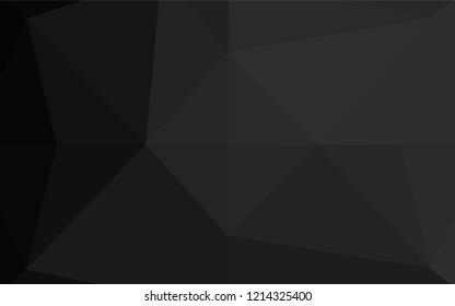 Dark Silver, Gray vector hexagon mosaic texture. Creative illustration in halftone style with gradient. A completely new template for your business design.