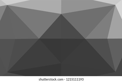 Dark Silver, Gray vector hexagon mosaic template. Shining colored illustration in a Brand new style. The completely new template can be used for your brand book.