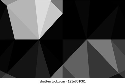Dark Silver, Gray vector hexagon mosaic cover. An elegant bright illustration with gradient. The template can be used as a background for cell phones.