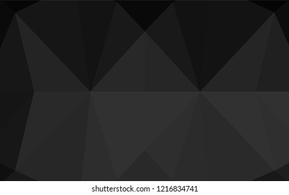 Dark Silver, Gray vector hexagon mosaic template. Creative geometric illustration in Origami style with gradient. The best triangular design for your business.