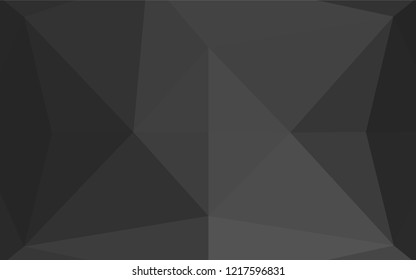 Dark Silver, Gray vector hexagon mosaic texture. Triangular geometric sample with gradient.  The polygonal design can be used for your web site.