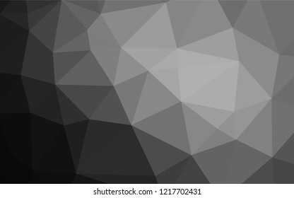 Dark Silver, Gray vector hexagon mosaic texture. Creative geometric illustration in Origami style with gradient. A new texture for your design.