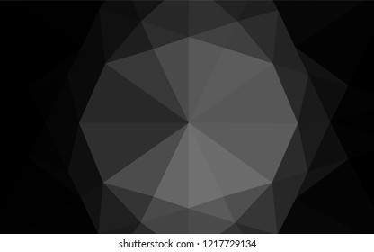 Dark Silver, Gray vector hexagon mosaic template. Colorful abstract illustration with gradient. Triangular pattern for your business design.
