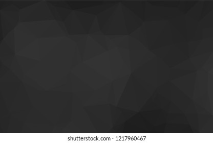 Dark Silver, Gray vector hexagon mosaic template. A vague abstract illustration with gradient. The template can be used as a background for cell phones.