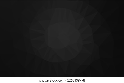 Dark Silver, Gray vector hexagon mosaic template. Brand new colored illustration in blurry style with gradient. The template can be used as a background for cell phones.