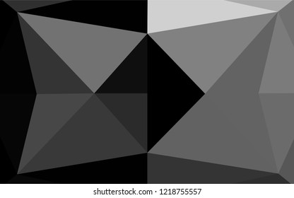 Dark Silver, Gray vector hexagon mosaic cover. Shining colored illustration in a Brand new style. A new texture for your design.