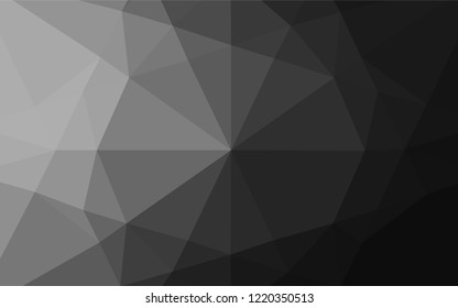 Dark Silver, Gray vector hexagon mosaic cover. A vague abstract illustration with gradient. The textured pattern can be used for background.
