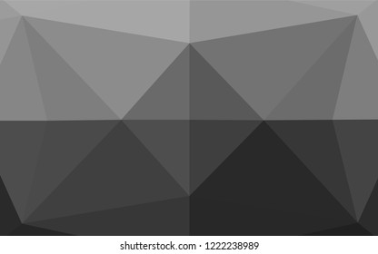 Dark Silver, Gray vector hexagon mosaic texture. Modern geometrical abstract illustration with gradient. The best triangular design for your business.