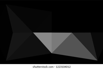 Dark Silver, Gray vector hexagon mosaic cover. A completely new color illustration in a vague style. The template can be used as a background for cell phones.