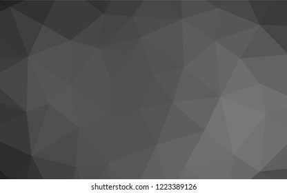 Dark Silver, Gray vector hexagon mosaic texture. Creative illustration in halftone style with gradient. The elegant pattern can be used as part of a brand book.