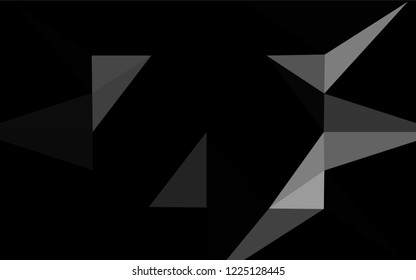 Dark Silver, Gray vector hexagon mosaic cover. Colorful abstract illustration with gradient. The best triangular design for your business.