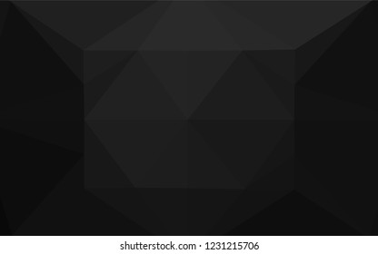 Dark Silver, Gray vector hexagon mosaic texture. Shining colored illustration in a Brand new style. The textured pattern can be used for background.