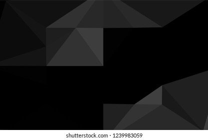 Dark Silver, Gray vector hexagon mosaic texture. A completely new color illustration in a vague style. Brand new style for your business design.