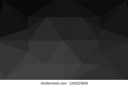 Dark Silver, Gray vector hexagon mosaic cover. An elegant bright illustration with gradient. The best triangular design for your business.