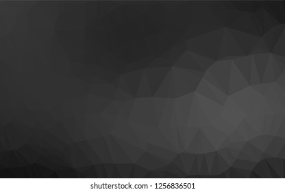 Dark Silver, Gray vector hexagon mosaic texture. Colorful abstract illustration with gradient. The polygonal design can be used for your web site.