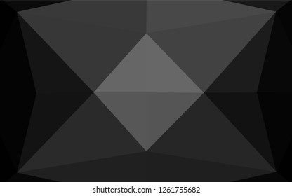 Dark Silver, Gray vector hexagon mosaic texture. Creative illustration in halftone style with gradient. The completely new template can be used for your brand book.