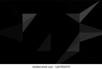 Dark Silver, Gray vector hexagon mosaic texture. Shining illustration, which consist of triangles. The template can be used as a background for cell phones.