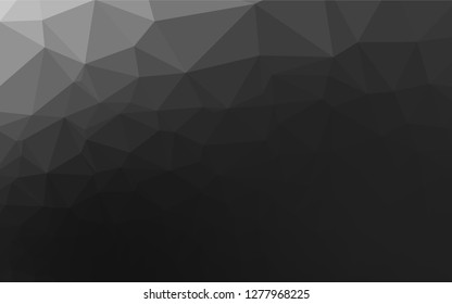 Dark Silver, Gray vector hexagon mosaic texture. Creative illustration in halftone style with gradient. Brand new style for your business design.