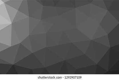 Dark Silver, Gray vector hexagon mosaic texture. Modern geometrical abstract illustration with gradient. A new texture for your design.