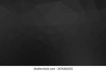 Dark Silver, Gray vector hexagon mosaic template. Geometric illustration in Origami style with gradient.  A completely new design for your business.