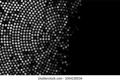 Dark Silver, Gray vector illustration which consist of circles. Dotted gradient design for your business. Creative geometric background in halftone style with colored spots.