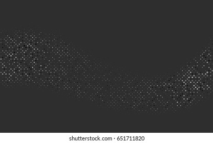 Dark Silver, Gray vector illustration which consist of circles. Dotted gradient design for your business. Creative geometric background in halftone style with colored spots.
