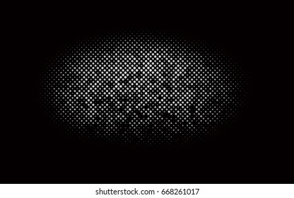 Dark Silver, Gray vector illustration which consist of circles. Dotted gradient design for your business. Creative geometric background in halftone style with colored spots.