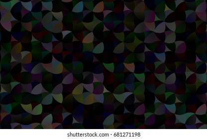 Dark Silver, Gray vector illustration which consist of circles. Dotted gradient design for your business. Creative geometric background in halftone style with colored spots.