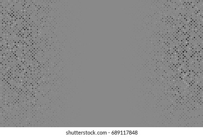 Dark Silver, Gray vector illustration which consist of circles. Dotted gradient design for your business. Creative geometric background in halftone style with colored spots.