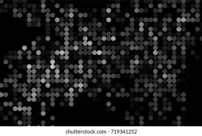 Dark Silver, Gray vector illustration which consist of circles. Dotted gradient design for your business. Creative geometric background in halftone style with colored spots.