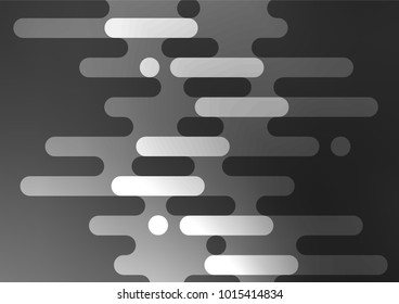 Dark Silver, Gray vector indian curved background. Modern geometrical abstract illustration with doodles. The completely new template can be used for your brand book.