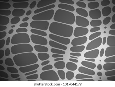 Dark Silver, Gray vector indian curved texture. Doodles on blurred abstract background with gradient. Hand painted design for web, wrapping, wallpaper.