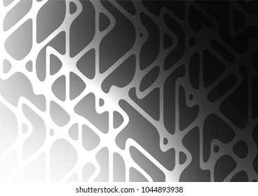 Dark Silver, Gray vector indian curved background. Doodles on blurred abstract background with gradient. The completely new template can be used for your brand book.
