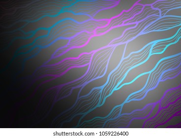 Dark Silver, Gray vector indian curved pattern. Glitter abstract illustration with doodles and Zen tangles. The pattern can be used for heads of websites and designs.