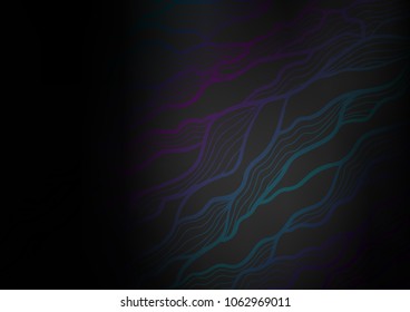 Dark Silver, Gray vector indian curved pattern. A vague abstract illustration with doodles in Indian style. Brand-new style for your business design.
