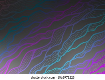 Dark Silver, Gray vector indian curved pattern. Sketchy hand drawn doodles on blurred background. The textured pattern can be used for website.